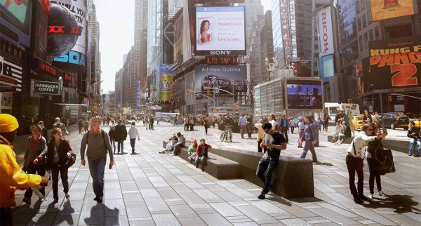 Snøhetta has currently concluded the first phase of a major overhaul of New York’s Time Square. Photo: Snøhetta.